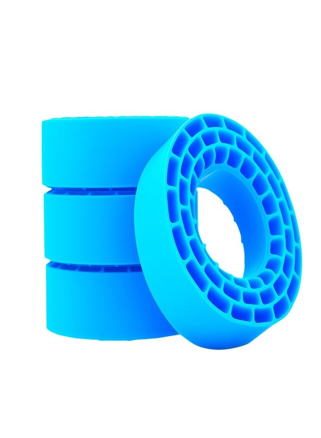 NMNRC 4Pcs Soft 1.55'' Silicone Rubber Insert Foam for 95-97mm Tire 1.55 Inch Wheel Rim Upgrades Part Blue - Image 1